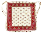 チェアクッションデラックス(エストレル・オフホワイト×ボルドー) CHS_DH13