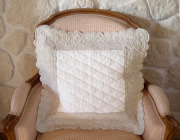 マリネットMARINETTE ブティBOUTIS キルトクッションカバー45×45cmサイズ（CITADELLE・アイボリー×ナチュラル） 【フランス】HOU_C63