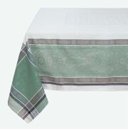 プロヴァンステーブルクロスジャガード織りテフロン撥水加工 Marat d'Avignon マラダヴィニョン（ヴォークリューズ・グリーン）全５サイズ【フランス】 NAP_25_362eVR