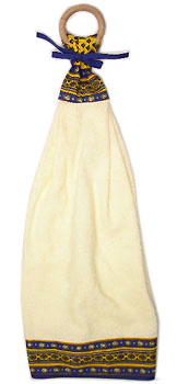 木製リングハンドタオル（ルールマラン・イエロー×ブルー）SER_29