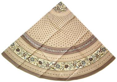 ラウンド・円形テーブルクロス撥水加工丸テーブル円卓用直径180cmサイズ（エローラ・リネン）【フランス】NAP_R128e