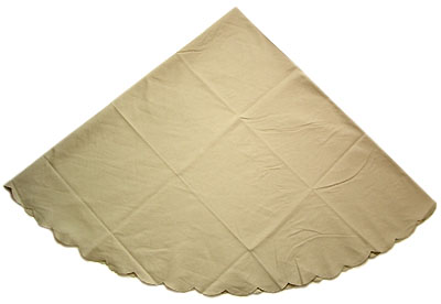 マリネットMARINETTE リネン麻＆コットンラウンド・円形テーブルクロス撥水なし丸テーブル円卓用直径220cmサイズ（JUPON・ナチュラル）【フランス】NAP_R132