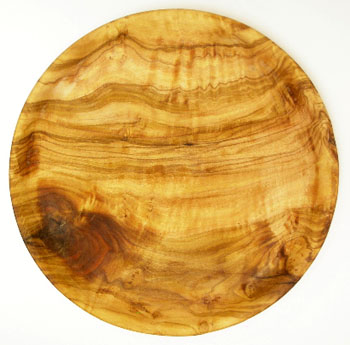 オリーブウッドのプレート（丸皿） ASS_OLV23