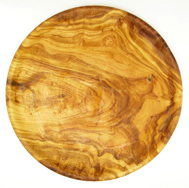 オリーブウッドのプレート（丸皿） ASS_OLV27