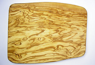 オリーブの木のまな板、オリーブウッドカッティングボード 長方形中サイズ PLC_25