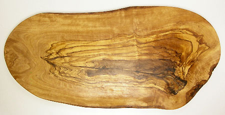 オリーブの木のまな板、オリーブウッドカッティングボード RUSTIQUE変形 PLC_RSTQG18