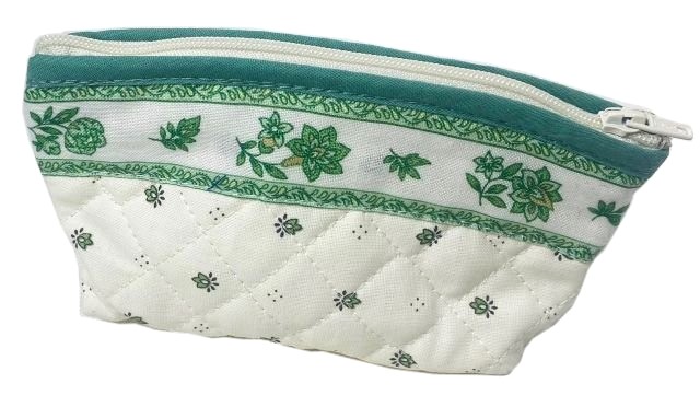 プロヴァンス柄小銭入れ（カリソン・ホワイト×グリーン）　PMN_52