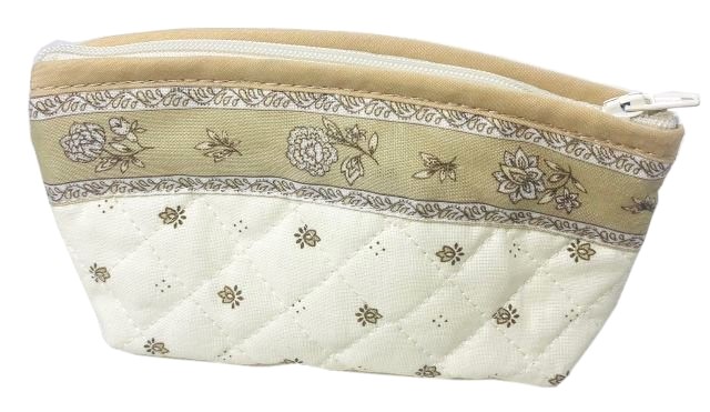 プロヴァンス柄小銭入れ（カリソン・オフホワイト×ベージュ）　PMN_54
