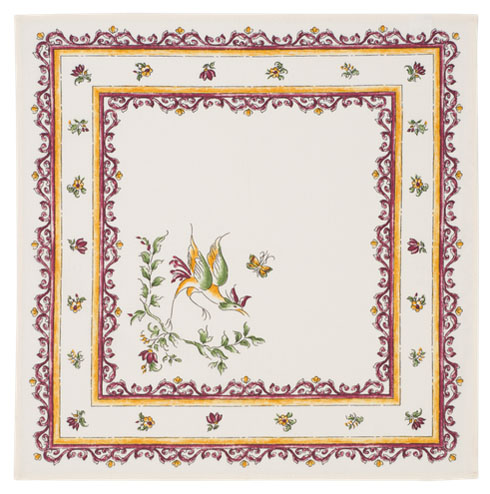 プロヴァンス テーブルナプキン（ムスティエ・オフホワイト×ローズ）SER_P57 【フランス】