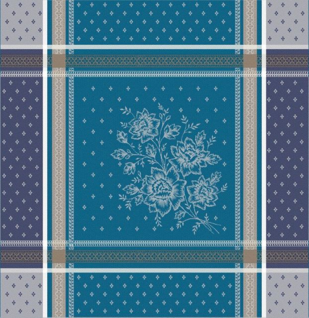 ジャカード織りテーブルナプキン（マッシリア・アジュールブルー）SER_P71　【フランス】