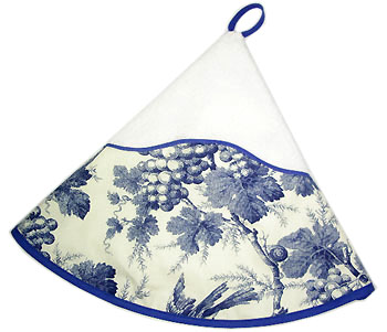 ラウンドタオル（トワルドジュイ・ホワイト×ブルー）SER_R32