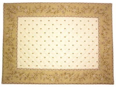 プロヴァンスティーマットデラックス（カリソン＆小花・オフホワイト×ナチュラル）SET_LX31