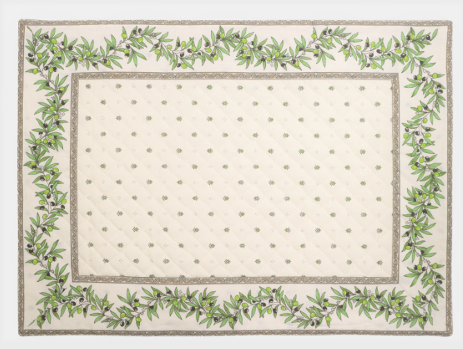 プロヴァンスティーマットデラックス（カリソン＆オリーブ・オフホワイト）SET_LX57