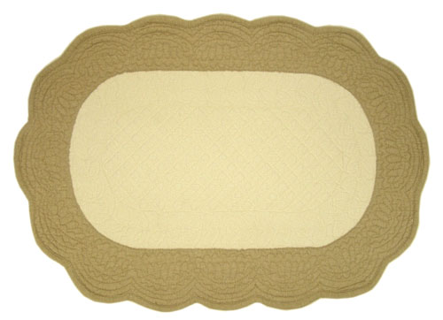 マリネットMARINETTE ブティBOUTISオーバルプレイスマット 37/51cm（CESAR・アイボリー×ナチュラル） SET_BT10