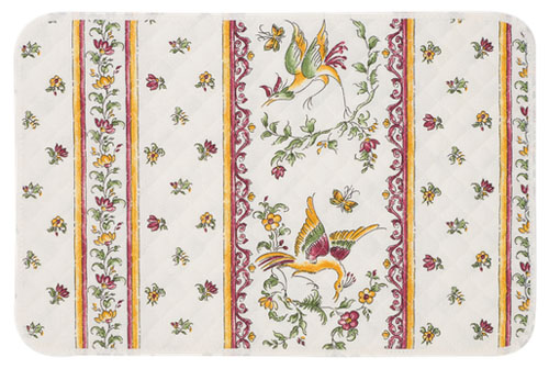 プロヴァンスキルティングランチョンマット：ランチマット：プレイスマット：テーブルマット（ムスティエ・ローズ）SET_T60【フランス】