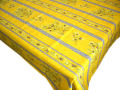 プロヴァンスプリントテーブルクロス撥水加工（オリーブ2005・イエロー×ブルー）150×200cmサイズ【フランス】 NAP_20_155e
