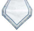 ６角形フレームテーブルランナー45×150cmサイズ（Marat d'Avignon マラダヴィニョン バスティード・ホワイト） CHM_58 【フランス】
