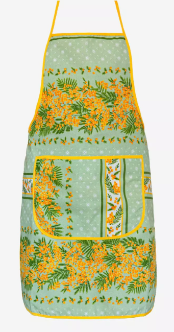 エプロン（ミモザ・ミントグリーン）【フランス製】TAB_100