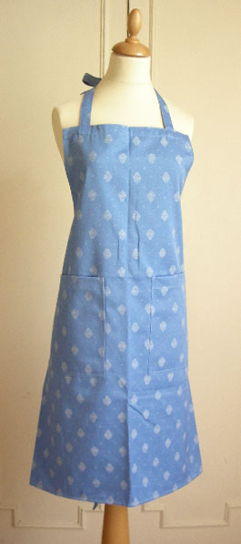 エプロンMarat d'Avignon マラダビニョン（ミストラル・アジュールブルー） 【フランス製】TAB_MR17