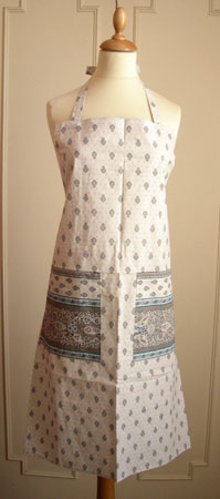 エプロンMarat d'Avignon マラダビニョン（バスティード・ターコイズ）【フランス製】  TAB_MR23