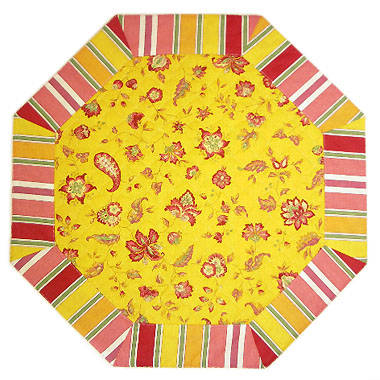 ８角形オクトゴナルフレームテーブルマット38×38cmサイズ（ヴァンス・イエロー）【フランス】TP_OCT06：：他サイズお取り寄せ可能