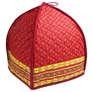 ティーポットカバー（ルールマラン・ボルドー×イエロー）THE_11