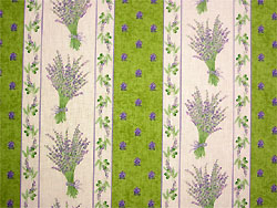 TIS_83 プロヴァンス生地【フランス】　ラベンダー2009（グリーン）  RAYURE
