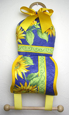 ラベンダーポプリ入りトイレットペーパーホルダー（ひまわり・ブルー）TOI_H11