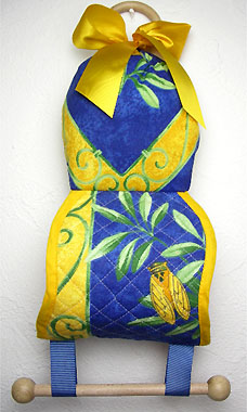 ラベンダーポプリ入りトイレットペーパーホルダー（セミ・ブルー）TOI_H12