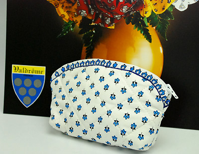 ヴァルドローム VALDROME ポーチCAMELIA（フルールドラヴァンド・ホワイト×ブルー）VAL_TRSCML_01