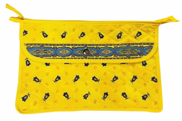 コスメポーチ防水仕様ミディアム（Marat d'Avignon トラディション・イエロー）TRS_MM_07