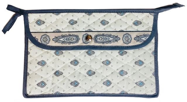 コスメポーチ防水仕様ミディアム（Marat d'Avignon バスティード・ターコイズ）TRS_MM_08