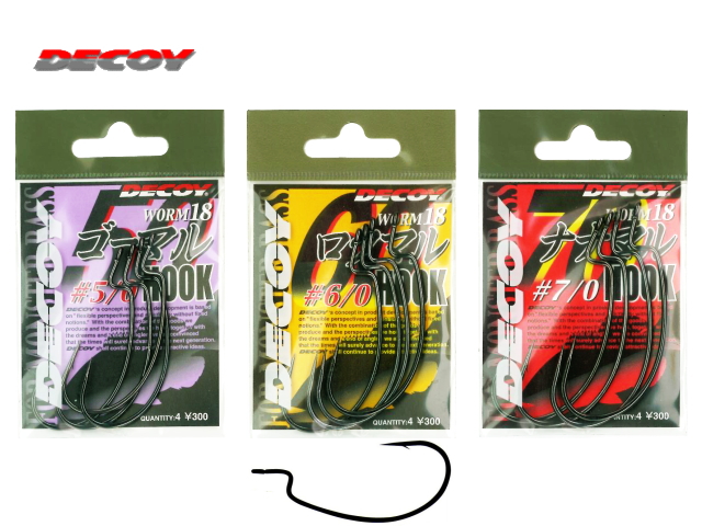 カツイチ/デコイ　ワーム18 【ゴーマルHOOK / ロクマルHOOK / ナナマルHOOK】
