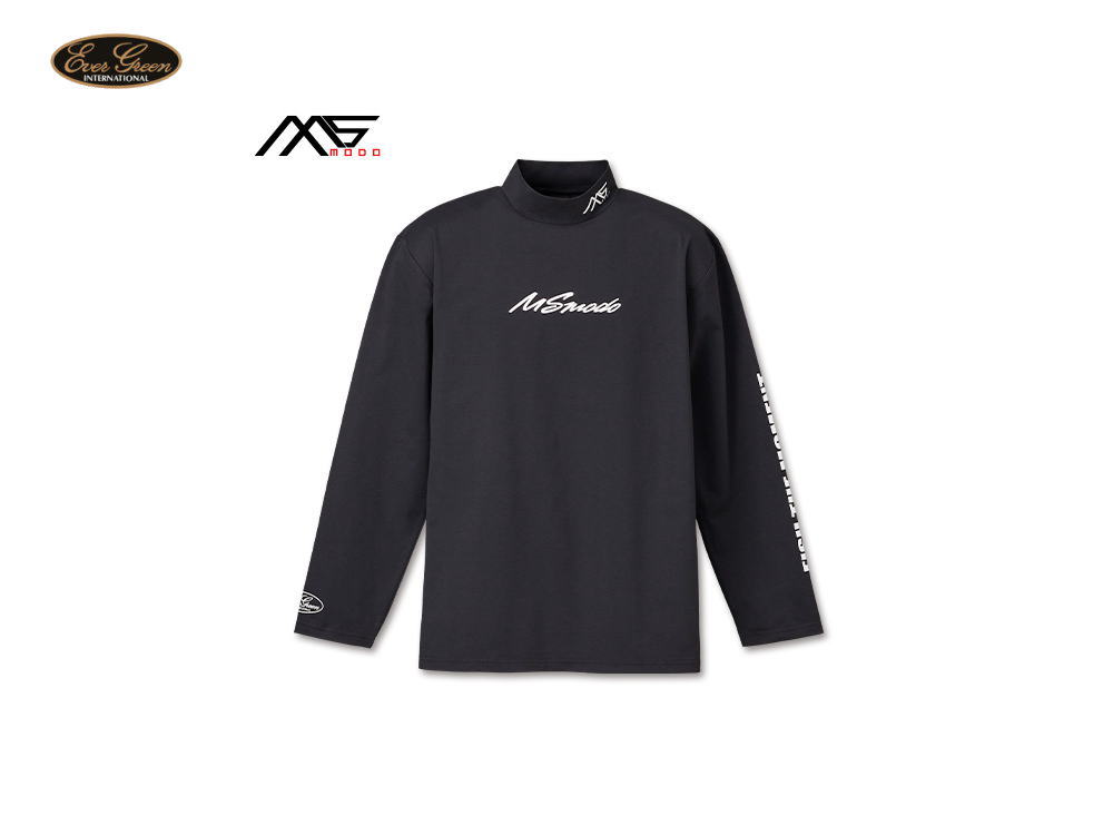 エバーグリーン/MS-modo　ドライモックネックロングTシャツ