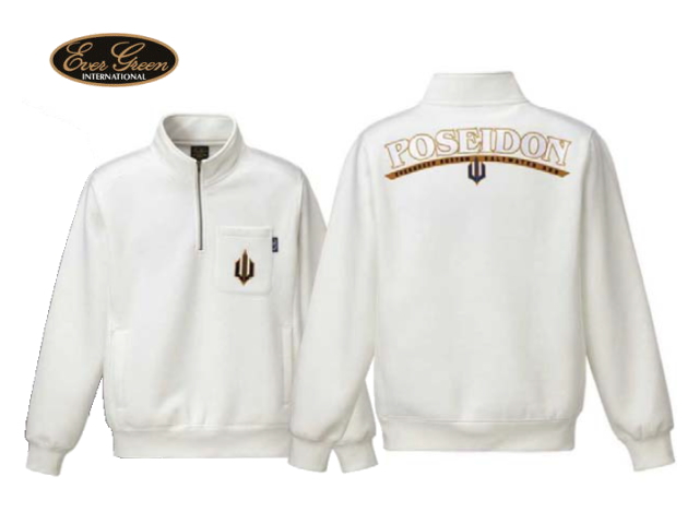 エバーグリーン　ポセイドンプレミアムハーフジップスウェット