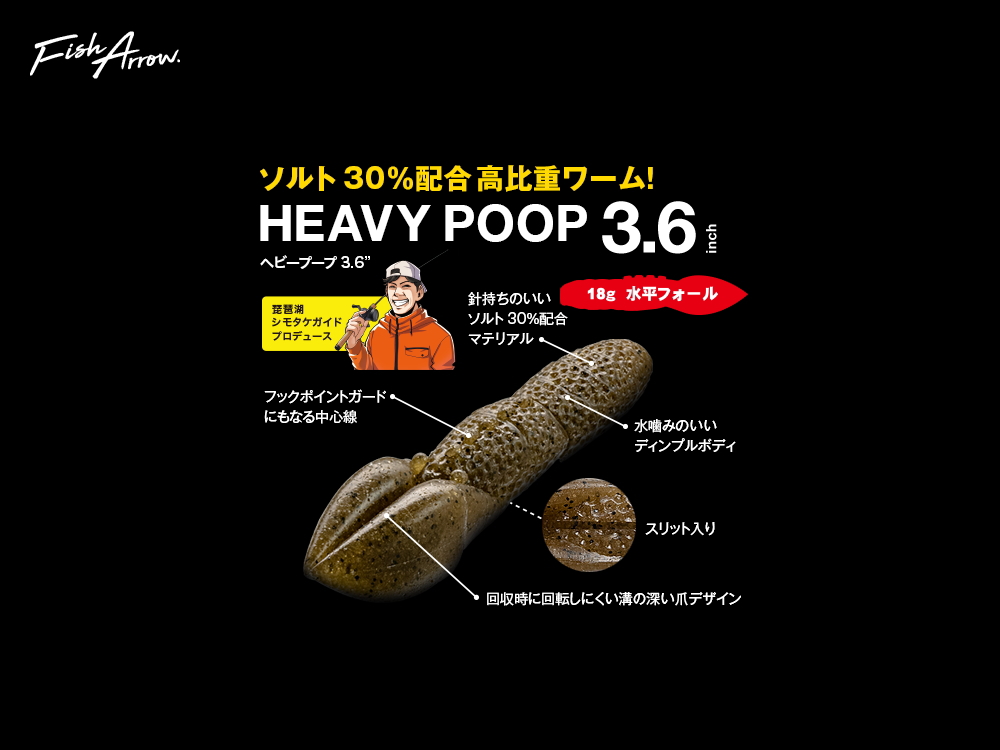 フィッシュアロー　ヘビープープ 【3.6インチ】