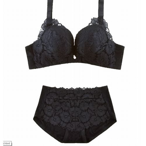 レース　ブラ＆ショーツ　タイプ１　ブラック