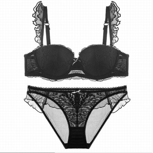 レース　ブラ＆ショーツ　タイプ2　ブラック