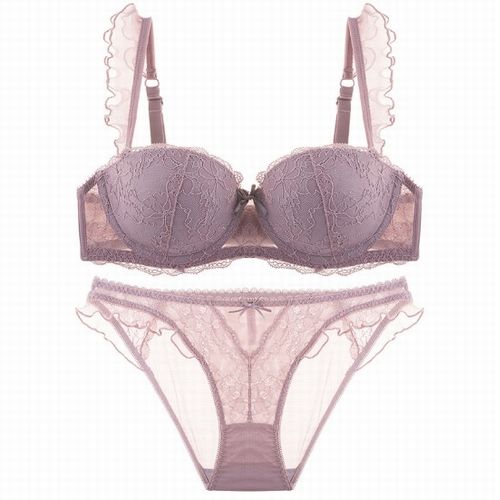 レース　ブラ＆ショーツ　タイプ2　ライトパープル