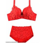 レース　ブラ＆ショーツ　タイプ１　レッド