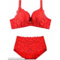 レース　ブラ＆ショーツ　タイプ１　レッド