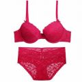 レース ブラジャー＆ショーツ 上下セット　タイプ8  レッド