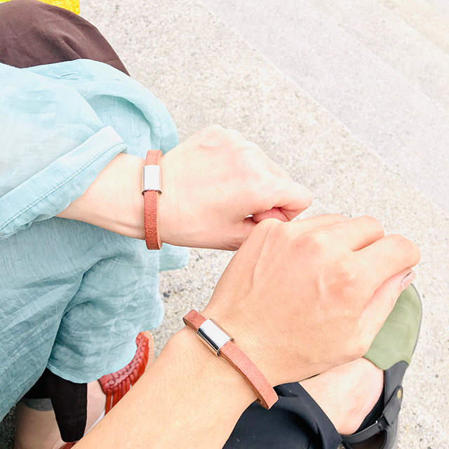 ペアブレスレット 刻印無料 本革 ハーマンオークハーネスレザー