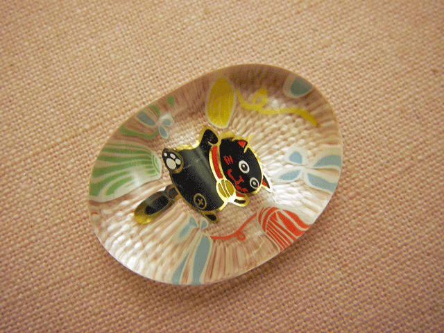 ガラス箸置き（黒）