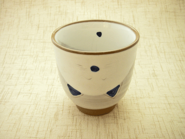 ≪和食器≫彩猫　湯呑（青）