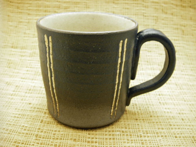 古代十草マグカップ（青）