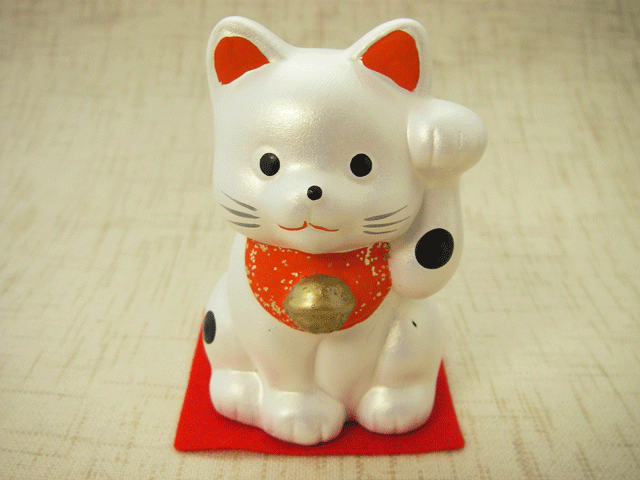 開運ミニ招き猫(銀）