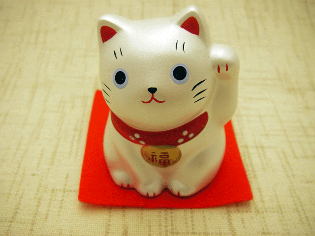 福おいで招き猫（銀）
