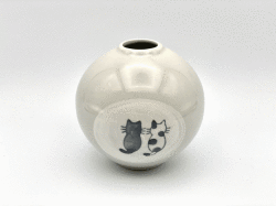 ニャンコ　丸花入