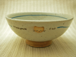 元気ネコご飯茶わん（特大）